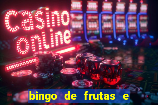 bingo de frutas e legumes para imprimir